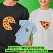 Pizza less Slice, Matching Pater Son, Vater Boy T-Shirt