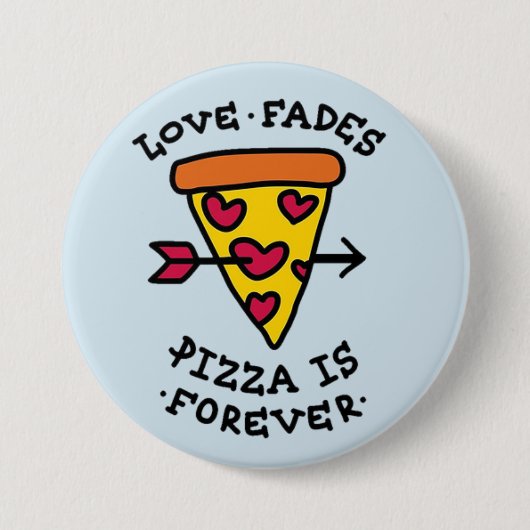 Pizza-Liebe Button (Vorderseite)