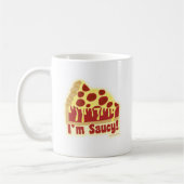 Pizza Liebe Deep Dish Funny Saucy Slogan Kaffeetasse (Links)