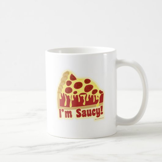 Pizza Liebe Deep Dish Funny Saucy Slogan Kaffeetasse (Rechts)