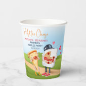 Pizza Liebe Funny Pappbecher (Rückseite)