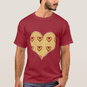 Pizza Liebe Herz Cheesy Art Design T-Shirt (Vorderseite)