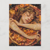 Pizza Liebe Imitats Klimt Postkarte (Vorderseite)