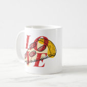 Pizza-Liebe Kaffeetasse (Vorderseite Links)