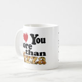 Pizza-Liebe Kaffeetasse (Vorderseite Links)