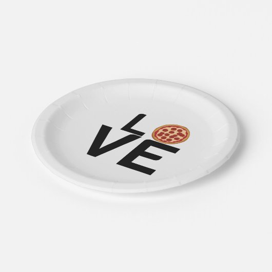 PIZZA-LIEBE PAPPTELLER (Schrägansicht)