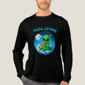 Pizza-liebende Alien auf dem Mond | Spaß kosmisch Tri-Blend Shirt (Vorderseite)