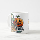 Pizza-liebendes Skelett: Gaming, Käseüberladung Kaffeetasse (Vorderseite Links)