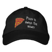 Pizza Liebhaber bestickter Cap Bestickte Baseballkappe (Vorderseite)