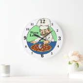 Pizza-Liebhaber-Küchen-Uhr mit Zahlen Große Wanduhr (Zuhause)