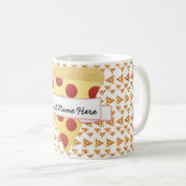 Pizza-Liebhaber-kundengerechtes Monogramm Kaffeetasse (VorderseiteRechts)