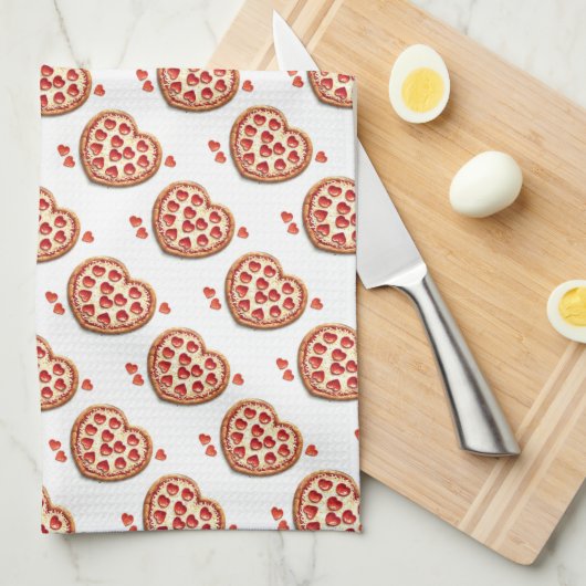 Pizza-Liebhaber-Muster Geschirrtuch (Viertel Falte)
