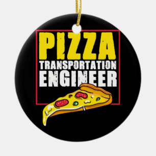 Pizza-Lieferant Koch  Keramik Ornament