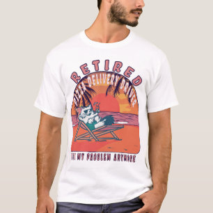 Pizza Lieferfahrer Lächerliche Vintage Reifen T-Shirt