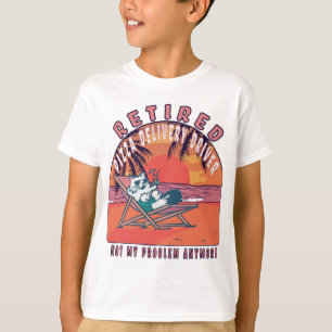 Pizza Lieferfahrer Lächerliche Vintage Reifen T-Shirt