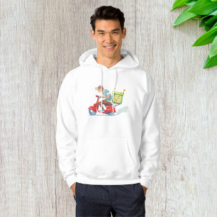 Pizza-Lieferjunge auf rotem Roller Hoodie