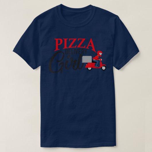 Pizza Liefermädchen passend Pizzakostume für Weine T-Shirt (Design vorne)