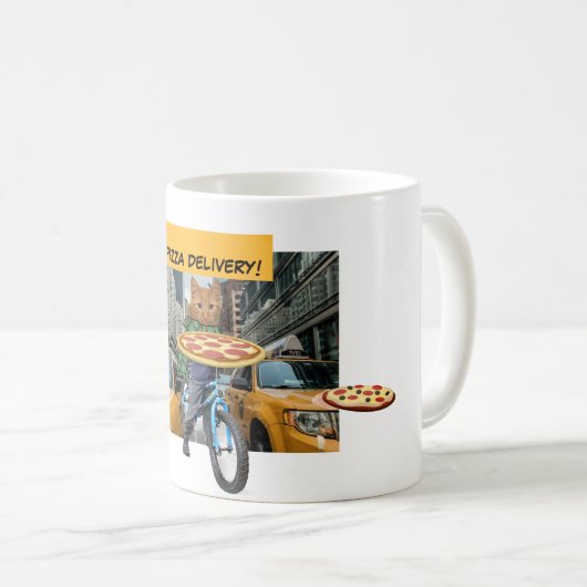 PIZZA LIEFERN! CAT-Kaffeekäser Kaffeetasse (VorderseiteRechts)