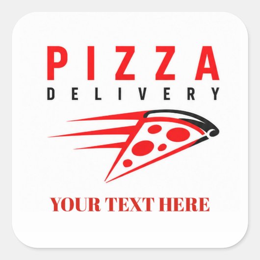 🍕 Pizza-Lieferpersonal Uniform Crew 🍕 Quadratischer Aufkleber (Vorderseite)