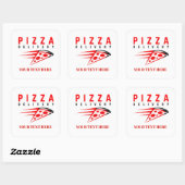 🍕 Pizza-Lieferpersonal Uniform Crew 🍕 Quadratischer Aufkleber (Blatt)