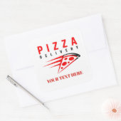 🍕 Pizza-Lieferpersonal Uniform Crew 🍕 Quadratischer Aufkleber (Umschlag)