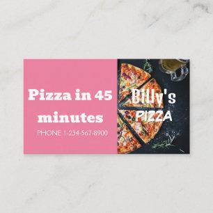 Pizza-Lieferrabatt-Angebot Visitenkarte