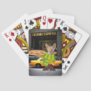 PIZZA LIEFERT KATZE NYC PLAYING CARDS SPIELKARTEN
