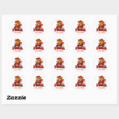 🍕 Pizza-Lieferteam-Uniform Personal 🚚 Runder Aufkleber (Blatt)