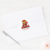 🍕 Pizza-Lieferteam-Uniform Personal 🚚 Runder Aufkleber (Umschlag)