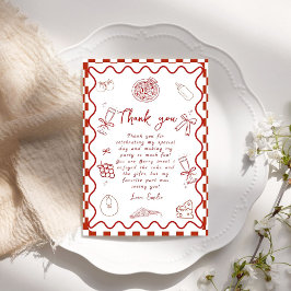 Pizza-Lieferung Baby Dusche Danke Karte