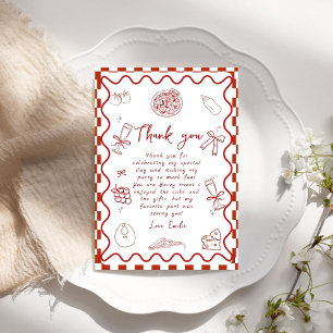 Pizza-Lieferung Baby Dusche Danke Karte