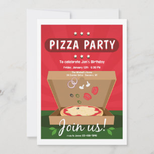 Pizza-Lieferung  Einladung