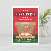 Pizza-Lieferung Einladung (Stehend Vorderseite)