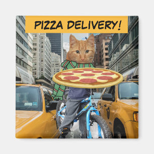 PIZZA LIEFERUNG! KATZENMAGNETE MAGNET