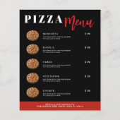 Pizza-Lieferungsvorlagenmenü Flyer (Vorne)