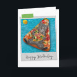 Pizza Lilo Tabby Cat Funny Birthday Card Karte<br><div class="desc">Mit diesem skurrilen und lustigen Katzendesign den Geburtstag eines jeden Katzenliebhabers stärken!</div>