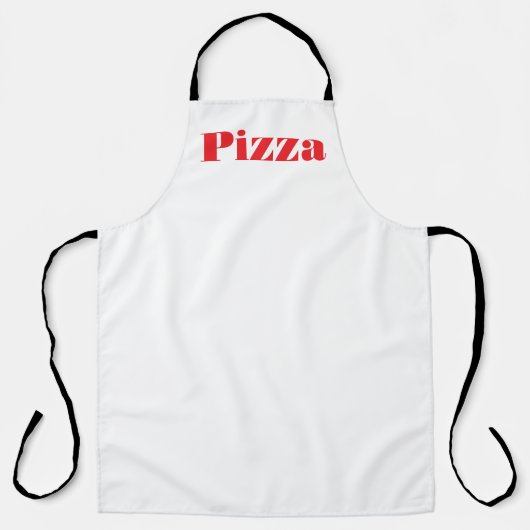 PIZZA-Logo - Weißer Koch Schürze (Vorderseite)