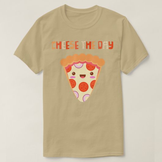 Pizza Lover Cheese The Day Funny Pepperoni Slice D T-Shirt (Design vorne)