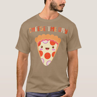 Pizza Lover Cheese The Day Funny Pepperoni Slice D T-Shirt