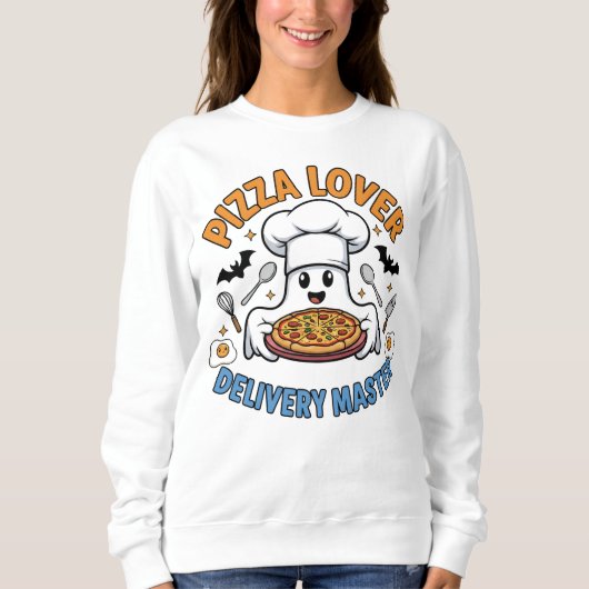 Pizza Lover – Delivery Master Ghost Chef Sweatshirt (Vorderseite)