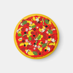 Pizza Lover farbenfroh Magnet