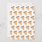 Pizza Lover Feinschmecker Party Käse Slice Geburts Einladung (Rückseite)