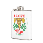Pizza Lover Fun Design for Food Fanatics Flachmann (Links)