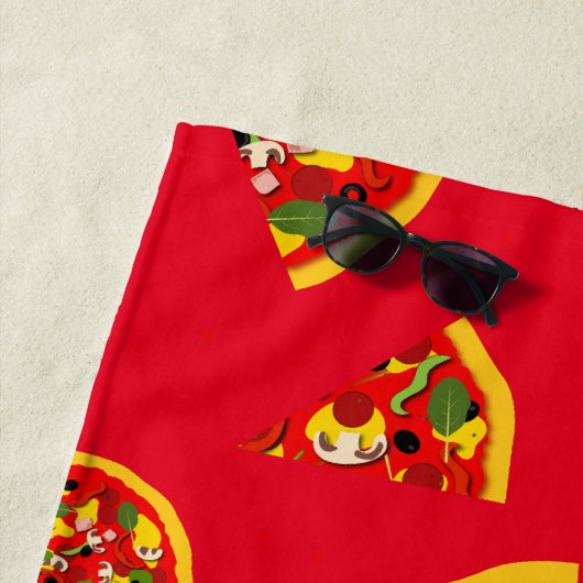 Pizza Lover Fun Food Pattern Strandtuch (Beispiel)