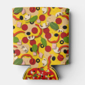 Pizza Lover Fun Monogram Dosenkühler (Rückseite)