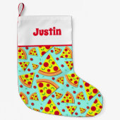 Pizza Lover Junk Food Christmas im Juli Kleiner Weihnachtsstrumpf (Vorderseite)