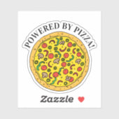 Pizza Lover mit Pizza-Zitat Aufkleber (Blatt)