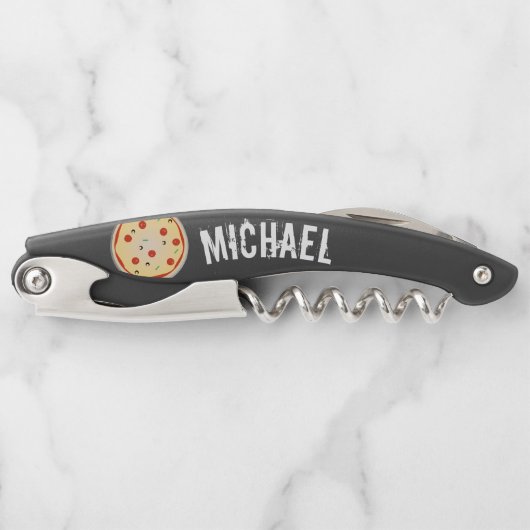 Pizza Lover Mix Deer Hunter Kleine Geschenk Kellnermesser (Vorderseite)