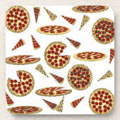 Pizza Lover-Muster Getränkeuntersetzer (Vorderseite)