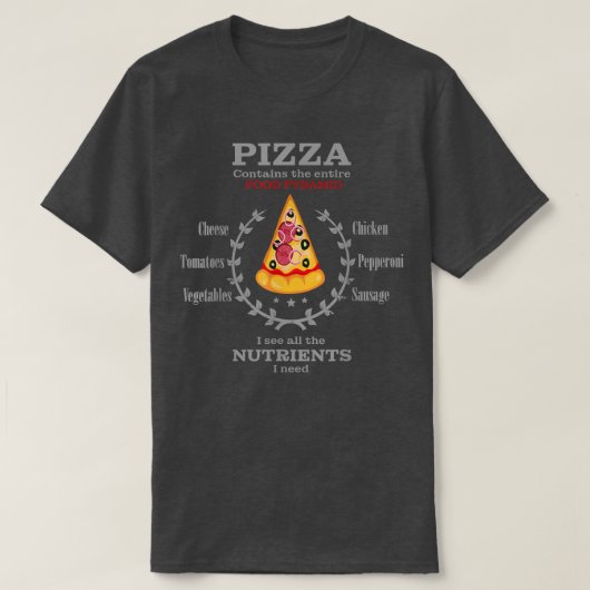 Pizza Lover und Pizza Fitness für Food Pyramid 205 T-Shirt (Design vorne)
